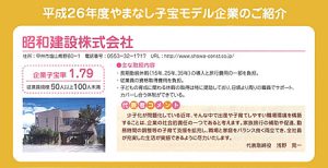 山梨県の子宝モデル企業